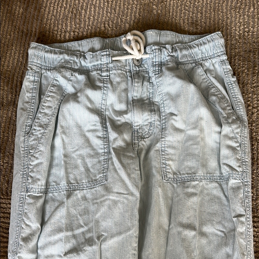 American Eagle Size 6 Light Blue Casual Drawstring Pants